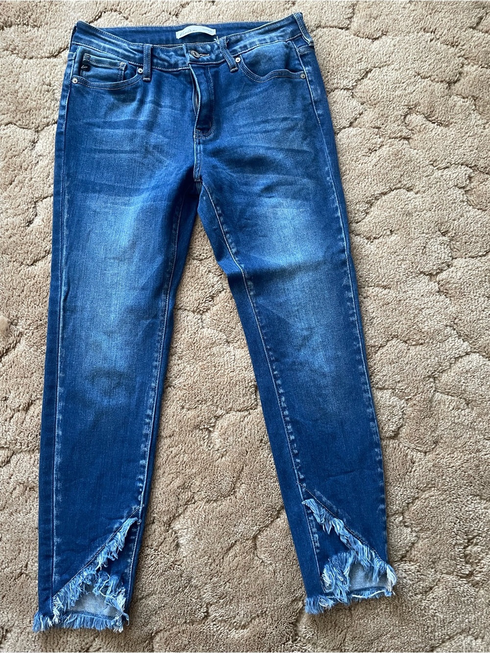 KanCan Women’s Distressed Blue Ankle Jeans